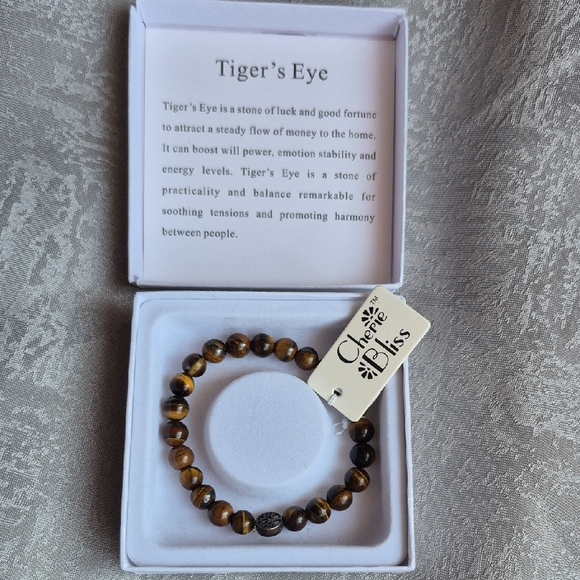 Cherie Bliss Jewelry - Soothing Tiger's Eye Beaded Bracelet By Cherie Bliss (J9)